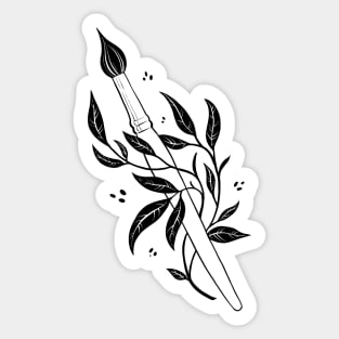 Paintbrush - Weapon of choice - on blush Sticker